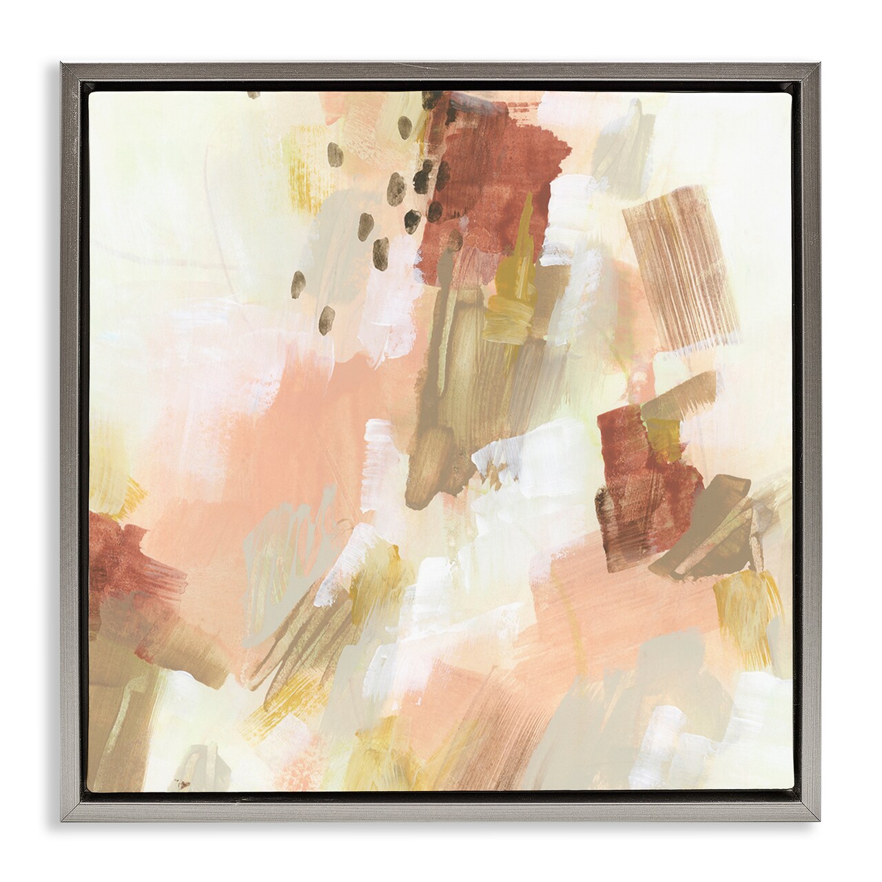 Stupell Industries Boho Speckled Abstract Framed Floater Canvas Wall Art Design by June Erica Vess